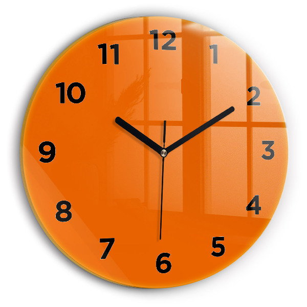 Orologio rotondo in vetro Arancia