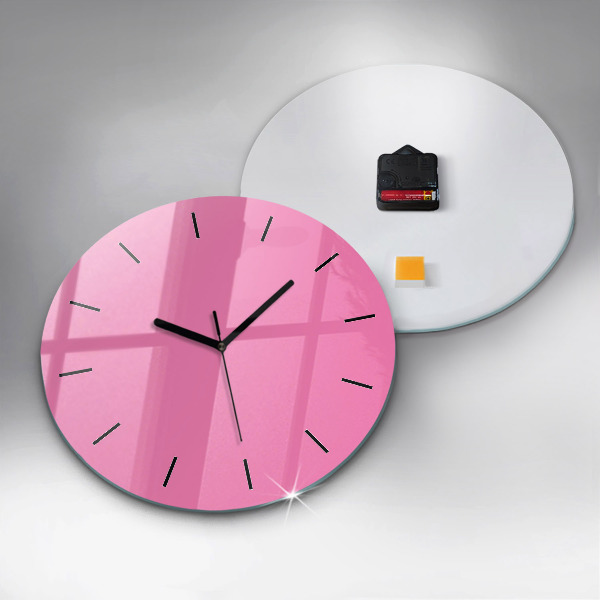 Orologio rotondo in vetro Rosa