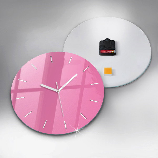 Orologio rotondo in vetro Rosa