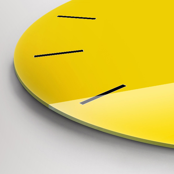Orologio rotondo in vetro Giallo