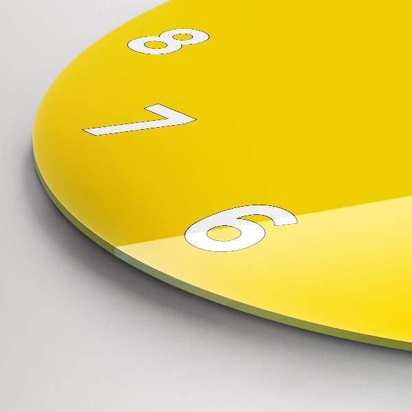 Orologio rotondo in vetro Giallo