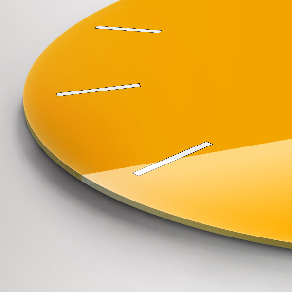 Orologio rotondo in vetro Giallo scuro