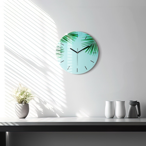 Orologio rotondo Palme verdi