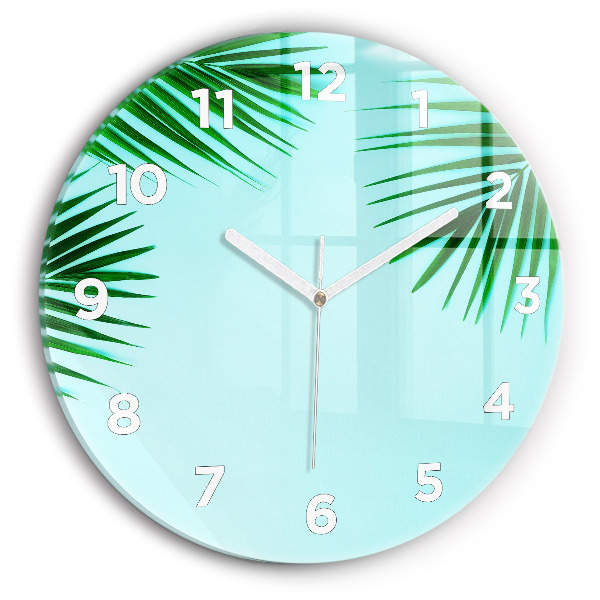 Orologio rotondo Palme verdi