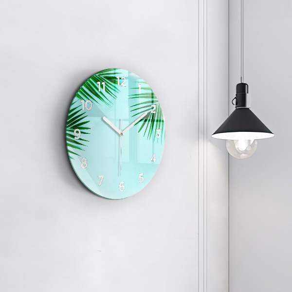 Orologio rotondo Palme verdi