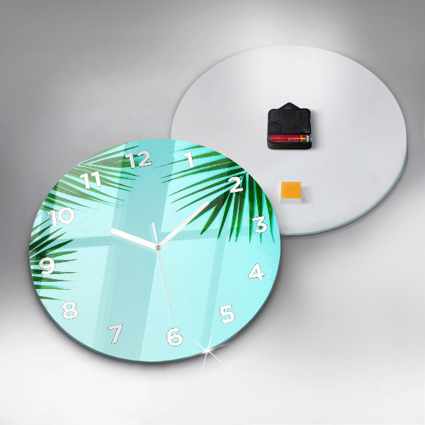 Orologio rotondo Palme verdi