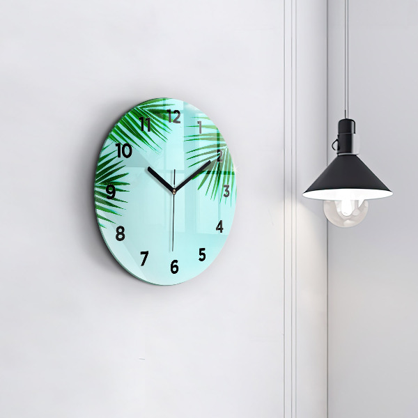 Orologio rotondo Palme verdi