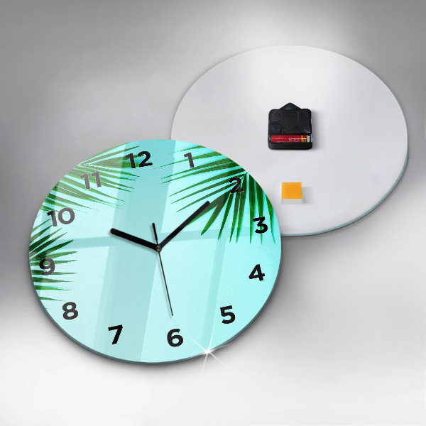 Orologio rotondo Palme verdi