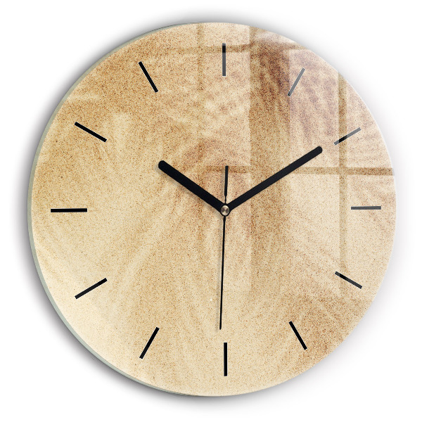 Orologio rotondo in vetro Astrazione dorata
