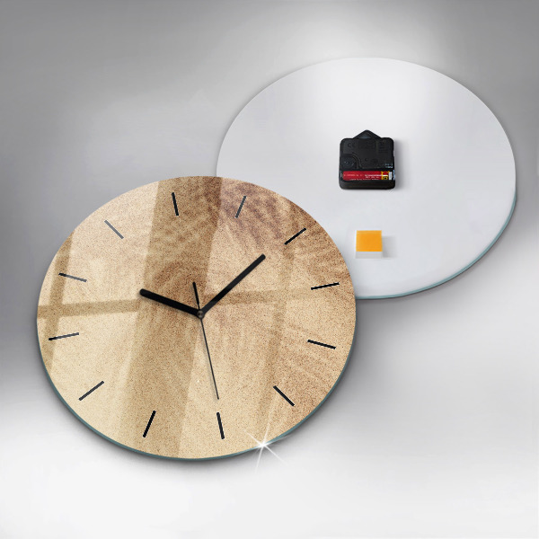 Orologio rotondo in vetro Astrazione dorata