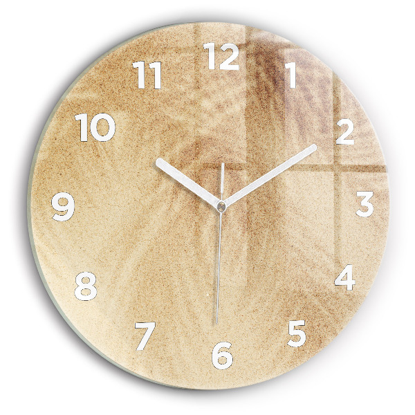 Orologio rotondo in vetro Astrazione dorata