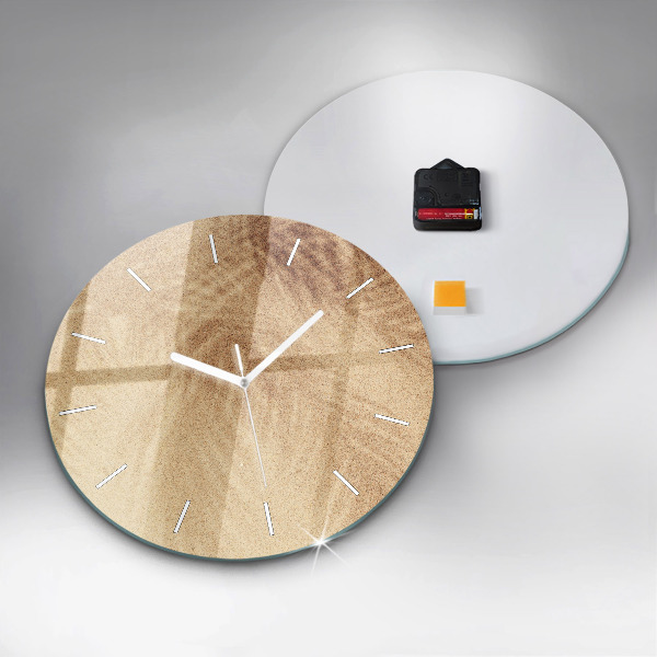 Orologio rotondo in vetro Astrazione dorata