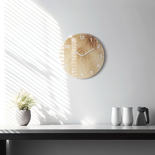Orologio rotondo in vetro Astrazione dorata