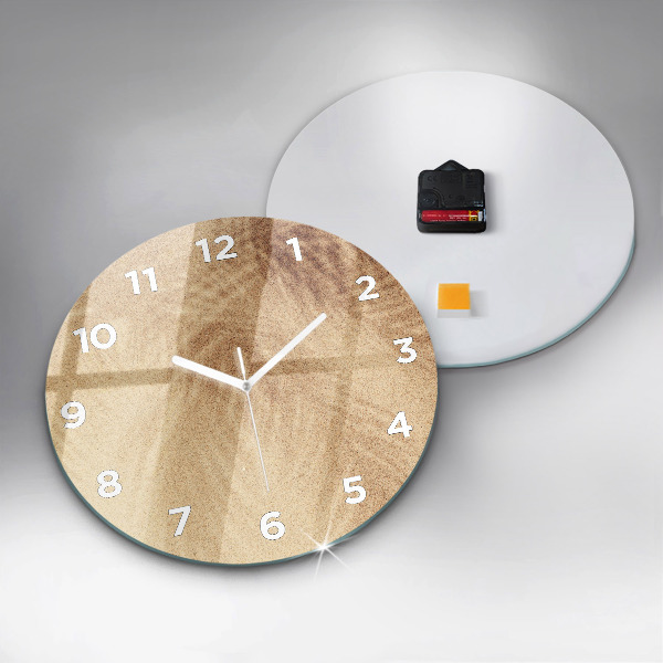 Orologio rotondo in vetro Astrazione dorata