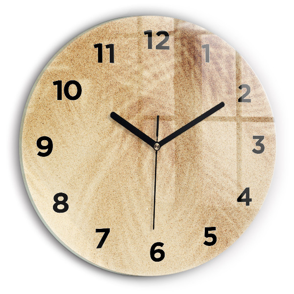 Orologio rotondo in vetro Astrazione dorata