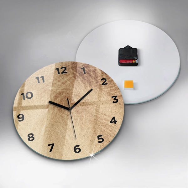 Orologio rotondo in vetro Astrazione dorata