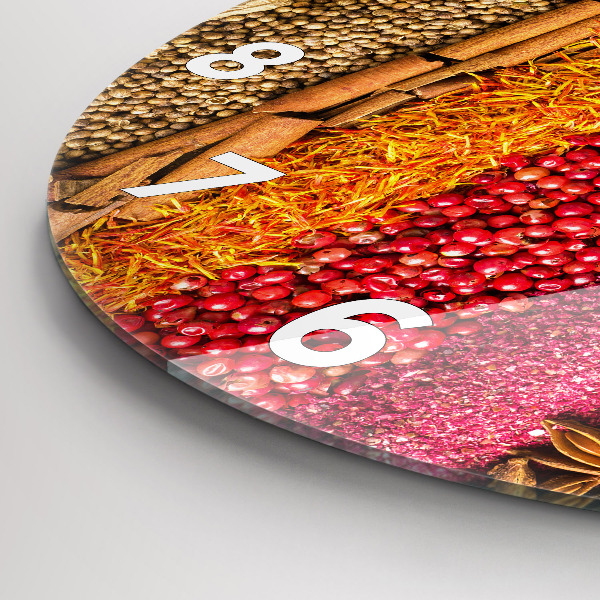 Orologio rotondo in vetro File di spezie