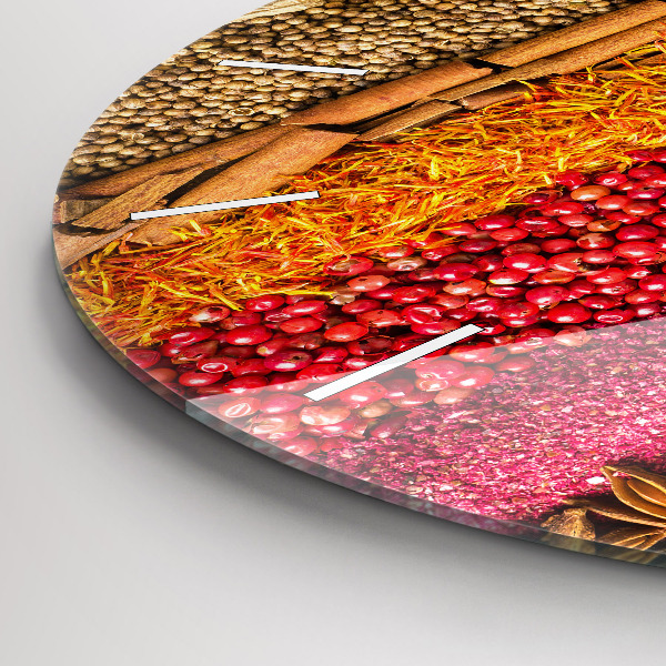 Orologio rotondo in vetro File di spezie