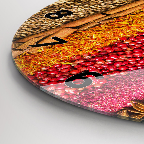 Orologio rotondo in vetro File di spezie