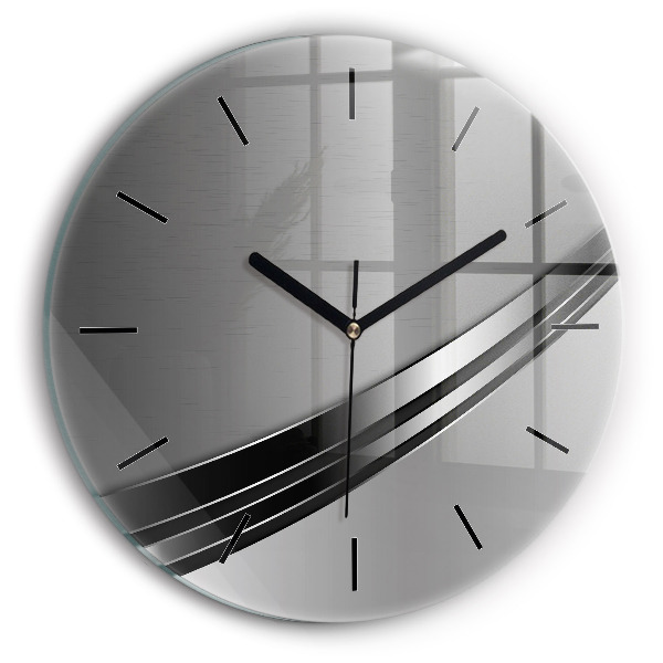 Orologio rotondo in vetro Linee d'argento