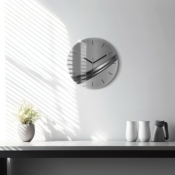 Orologio rotondo in vetro Linee d'argento