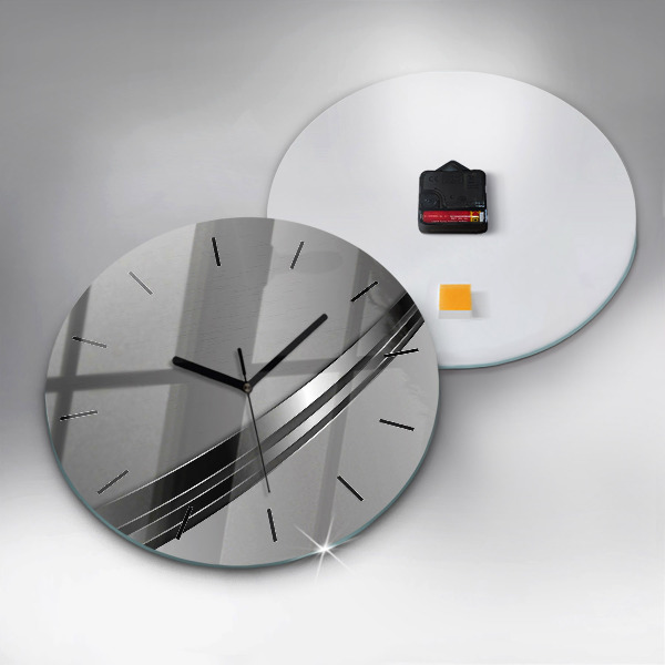Orologio rotondo in vetro Linee d'argento