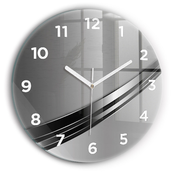 Orologio rotondo in vetro Linee d'argento