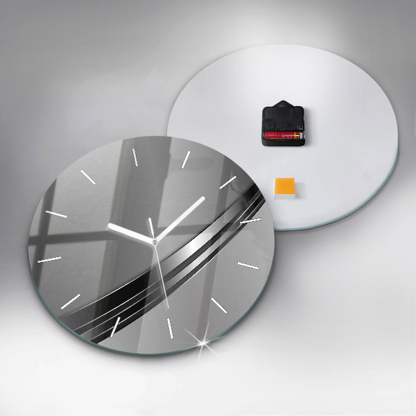 Orologio rotondo in vetro Linee d'argento
