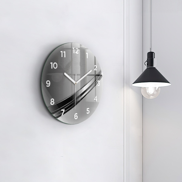 Orologio rotondo in vetro Linee d'argento