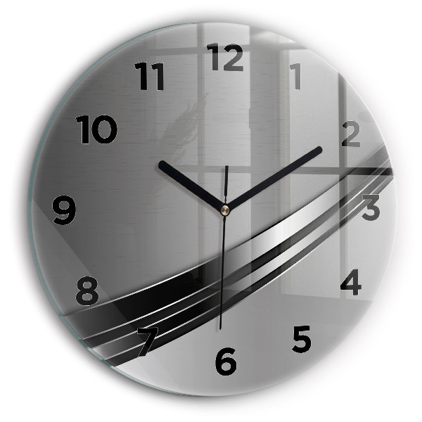 Orologio rotondo in vetro Linee d'argento
