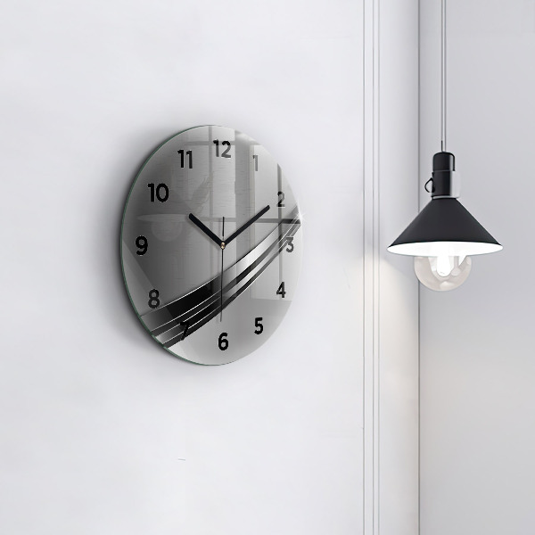 Orologio rotondo in vetro Linee d'argento