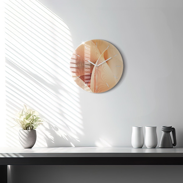 Orologio rotondo in vetro Motivo ondulato astratto