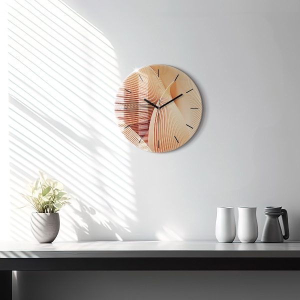 Orologio rotondo in vetro Motivo ondulato astratto