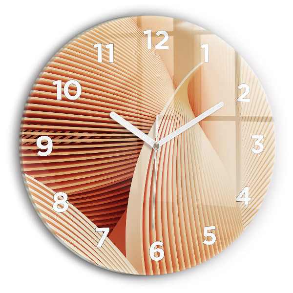 Orologio rotondo in vetro Motivo ondulato astratto