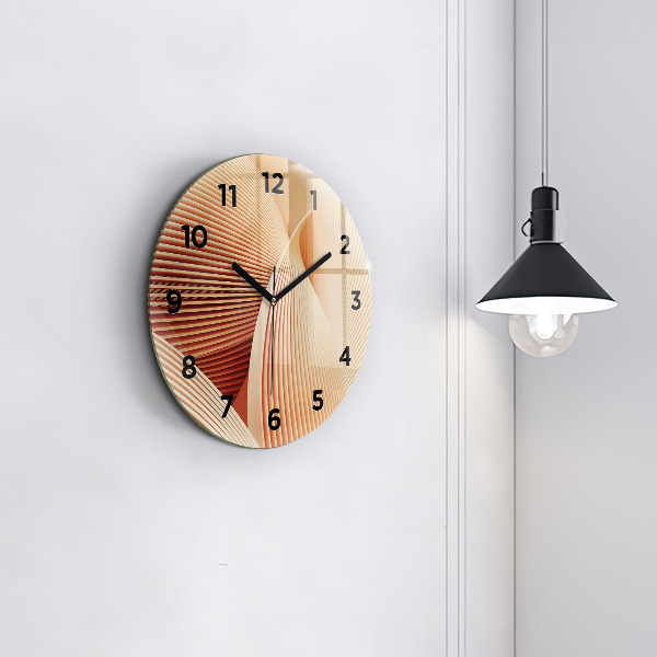 Orologio rotondo in vetro Motivo ondulato astratto