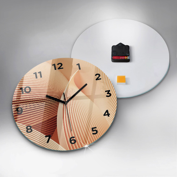 Orologio rotondo in vetro Motivo ondulato astratto