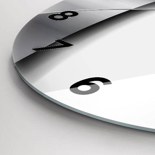 Orologio rotondo in vetro Astrazione d'argento