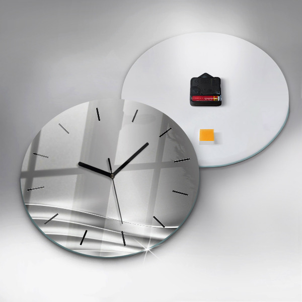 Orologio rotondo in vetro Astrazione d'argento
