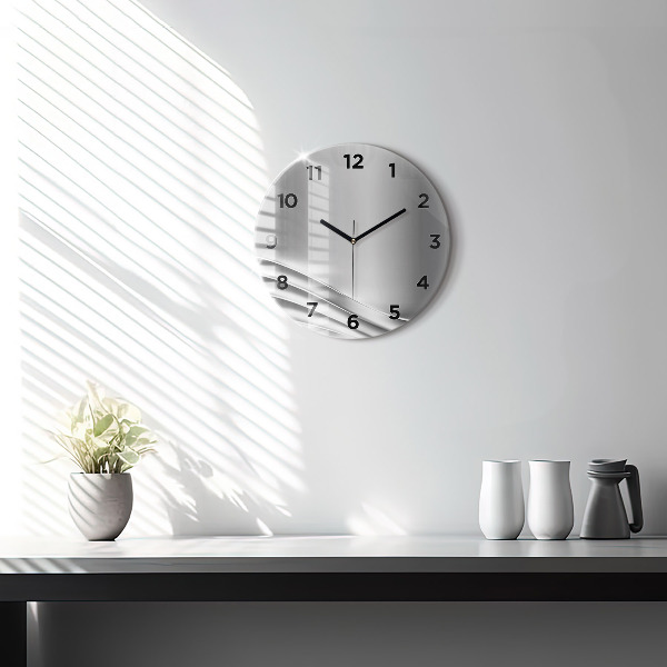Orologio rotondo in vetro Astrazione d'argento
