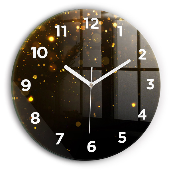 Orologio rotondo in vetro Polvere d'oro