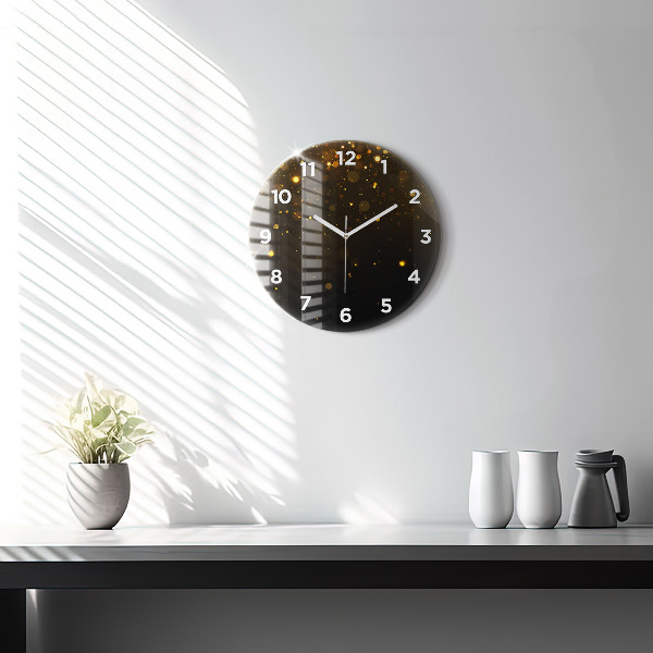 Orologio rotondo in vetro Polvere d'oro