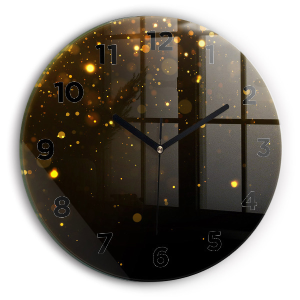 Orologio rotondo in vetro Polvere d'oro