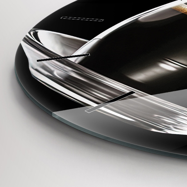 Orologio rotondo in vetro Caffè nero