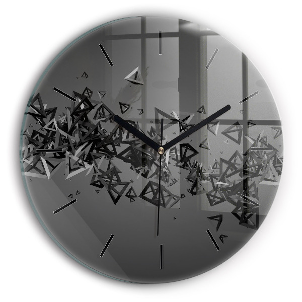 Orologio rotondo in vetro Astrazione oscura