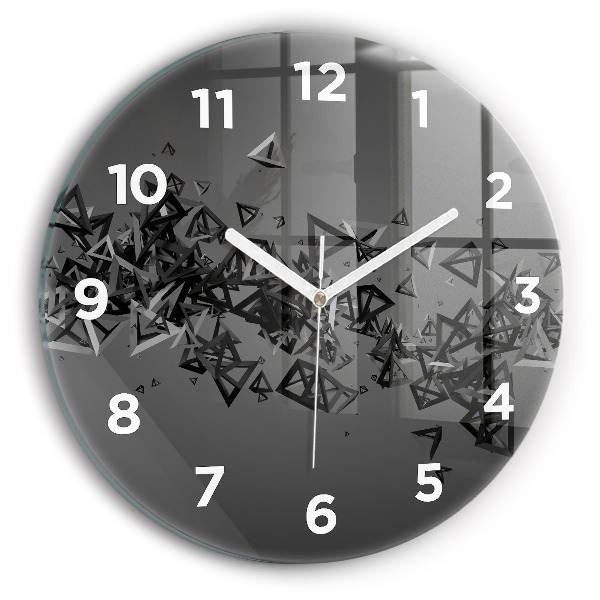 Orologio rotondo in vetro Astrazione oscura