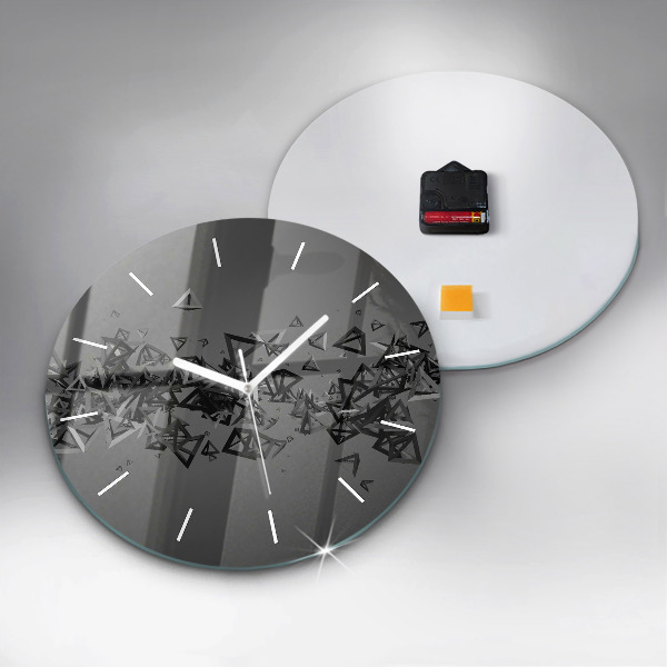 Orologio rotondo in vetro Astrazione oscura