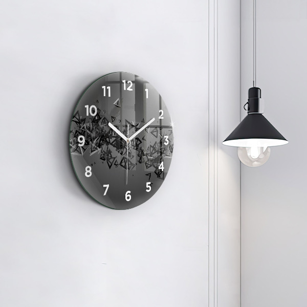 Orologio rotondo in vetro Astrazione oscura