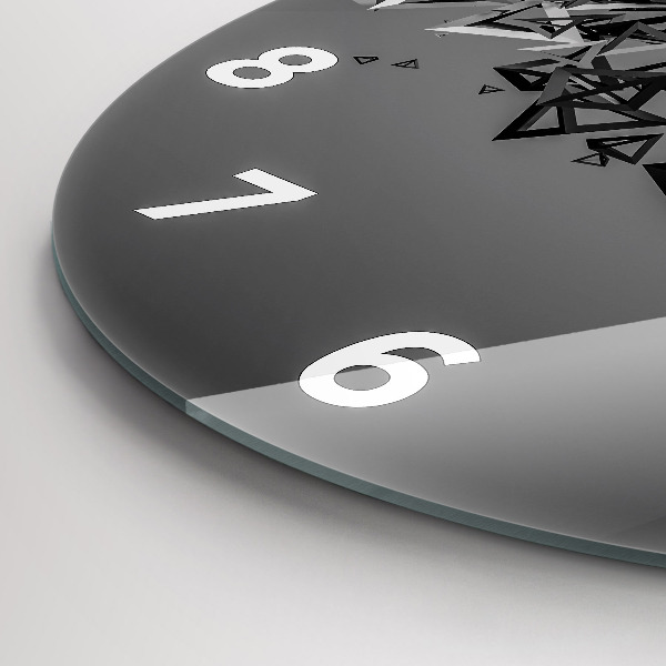Orologio rotondo in vetro Astrazione oscura