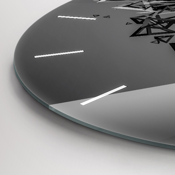 Orologio rotondo in vetro Astrazione oscura