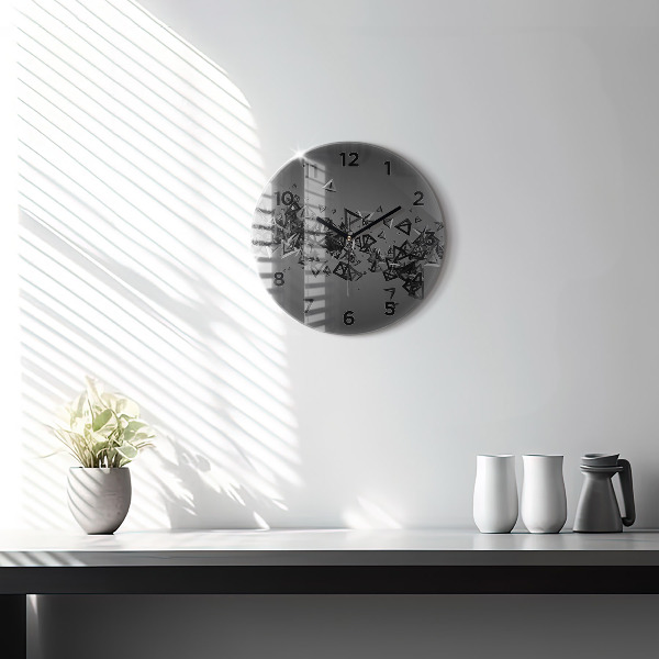 Orologio rotondo in vetro Astrazione oscura